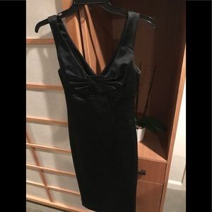 Dolce and Gabbana Black Satin Dress